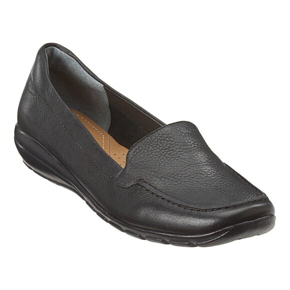 Easy Spirit Womens Devitt Slip On Leather Loafer Flats Black Size 7.5W NIB - Picture 1 of 3
